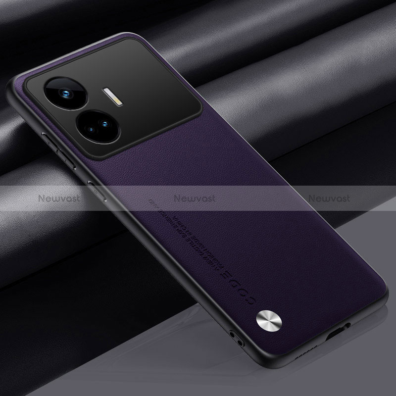 Soft Luxury Leather Snap On Case Cover S02 for Realme GT Neo5 SE 5G Purple