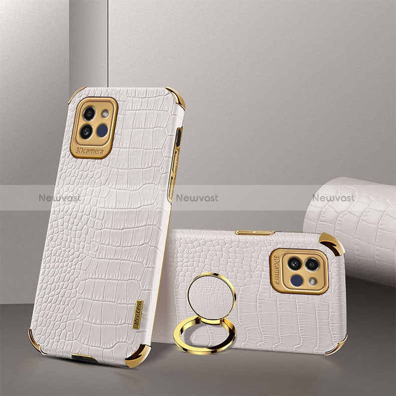 Soft Luxury Leather Snap On Case Cover S02 for Samsung Galaxy A03 White