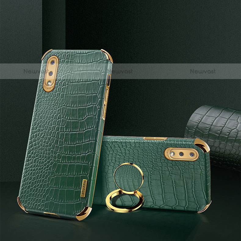 Soft Luxury Leather Snap On Case Cover S02 for Samsung Galaxy M02 Green