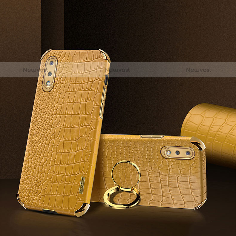 Soft Luxury Leather Snap On Case Cover S02 for Samsung Galaxy M02 Yellow