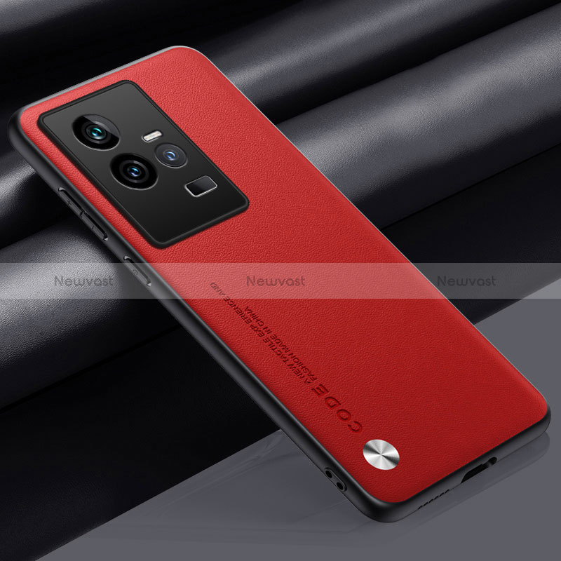 Soft Luxury Leather Snap On Case Cover S02 for Vivo iQOO 11 Pro 5G Red