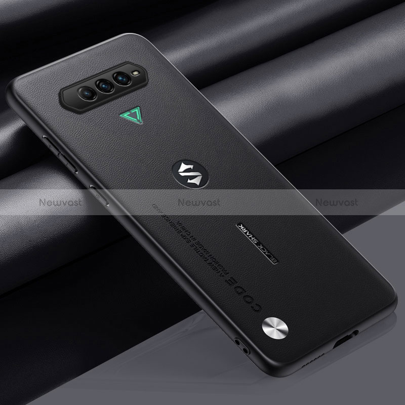 Soft Luxury Leather Snap On Case Cover S02 for Xiaomi Black Shark 4 Pro 5G Black