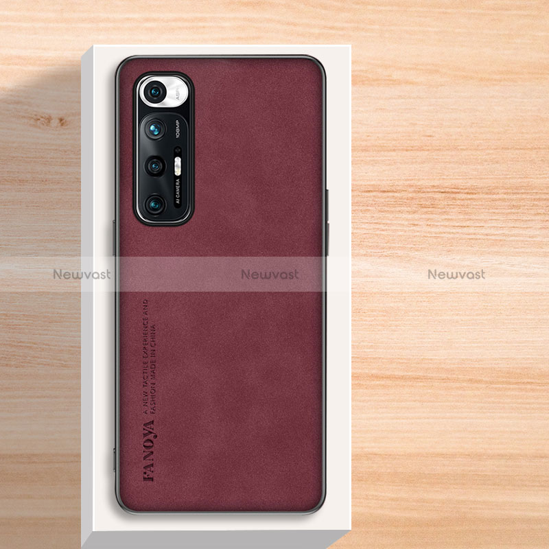 Soft Luxury Leather Snap On Case Cover S02 for Xiaomi Mi 10S 5G Red