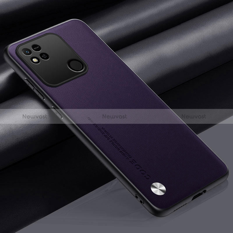 Soft Luxury Leather Snap On Case Cover S02 for Xiaomi Redmi 9 India Purple