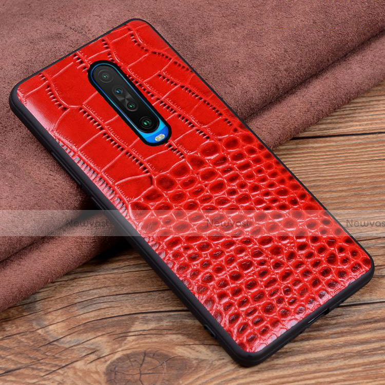 Soft Luxury Leather Snap On Case Cover S02 for Xiaomi Redmi K30 4G Red