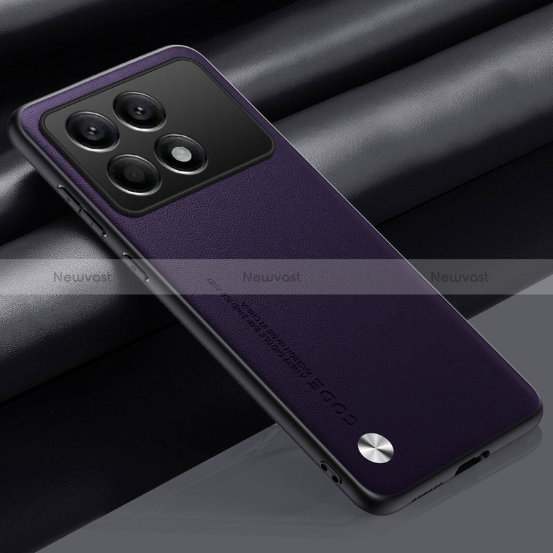 Soft Luxury Leather Snap On Case Cover S02 for Xiaomi Redmi K70 5G Purple