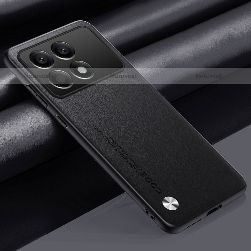 Soft Luxury Leather Snap On Case Cover S02 for Xiaomi Redmi K70E 5G Black