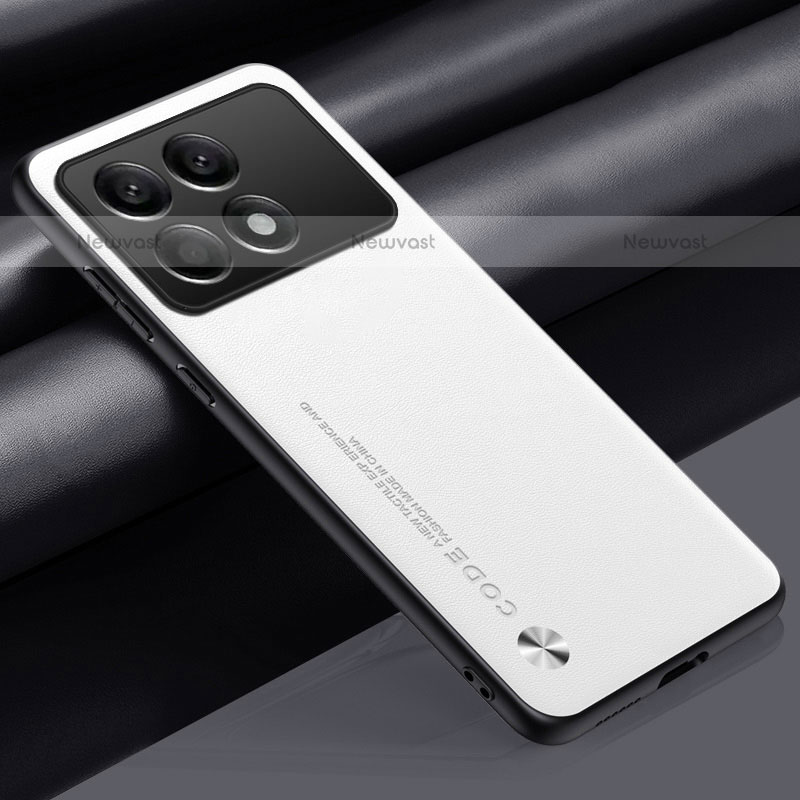 Soft Luxury Leather Snap On Case Cover S02 for Xiaomi Redmi K70E 5G White