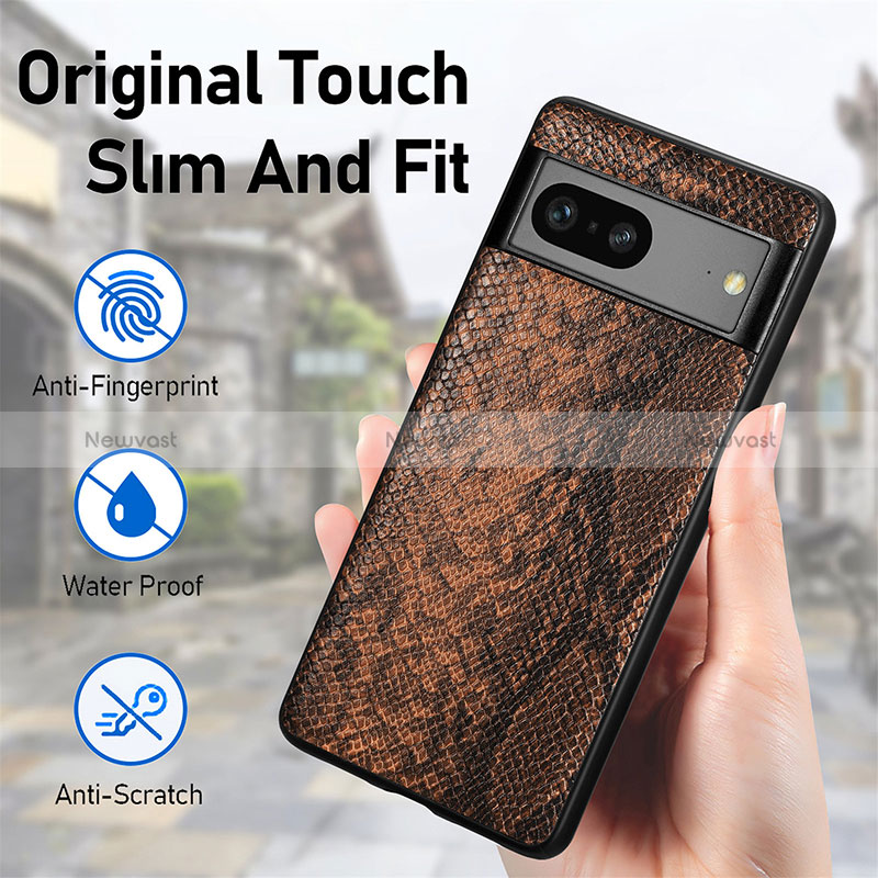 Soft Luxury Leather Snap On Case Cover S02D for Google Pixel 7 5G