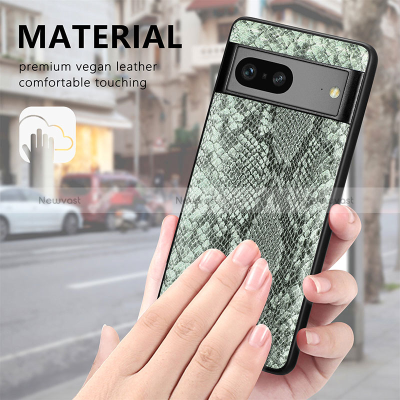 Soft Luxury Leather Snap On Case Cover S02D for Google Pixel 7 5G