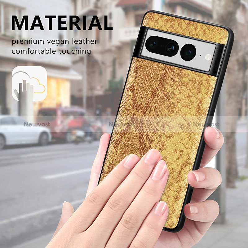 Soft Luxury Leather Snap On Case Cover S02D for Google Pixel 7 Pro 5G