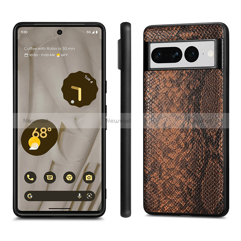 Soft Luxury Leather Snap On Case Cover S02D for Google Pixel 7 Pro 5G