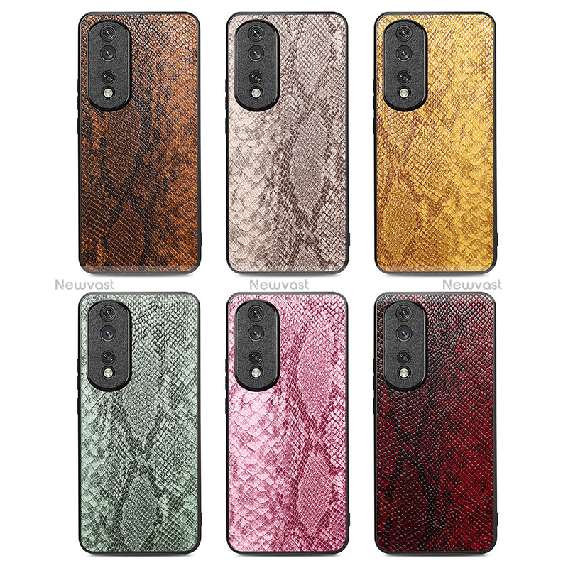 Soft Luxury Leather Snap On Case Cover S02D for Huawei Honor 80 Pro 5G