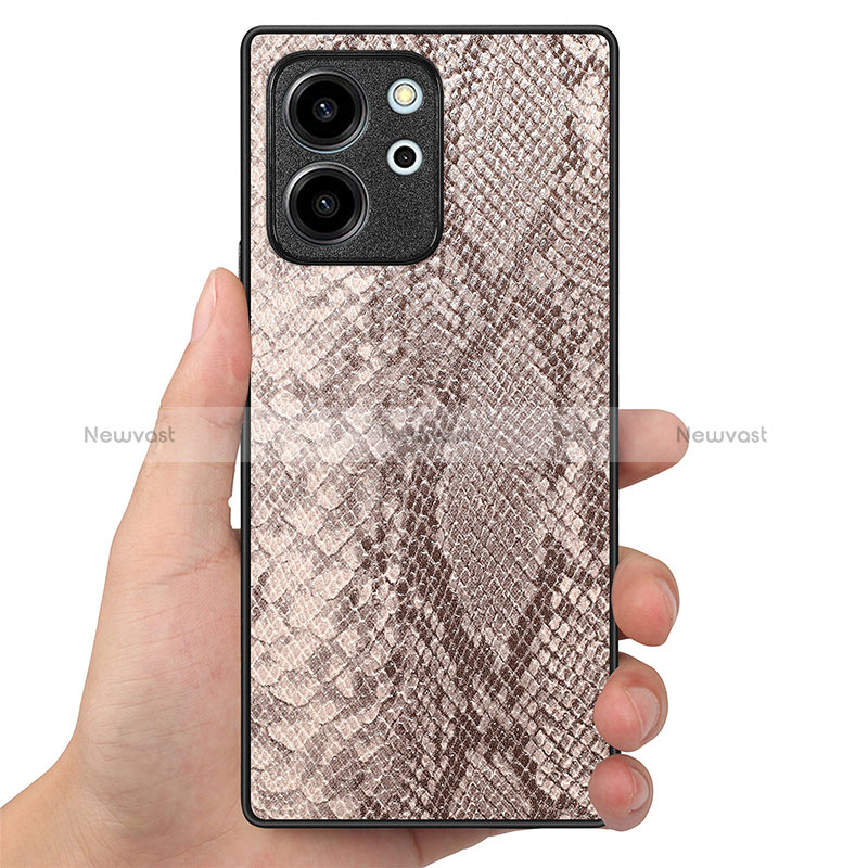 Soft Luxury Leather Snap On Case Cover S02D for Huawei Honor 80 SE 5G