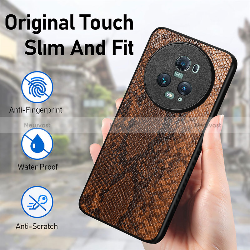 Soft Luxury Leather Snap On Case Cover S02D for Huawei Honor Magic5 Pro 5G