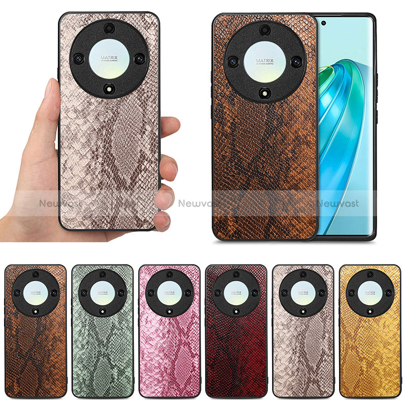 Soft Luxury Leather Snap On Case Cover S02D for Huawei Honor X9a 5G