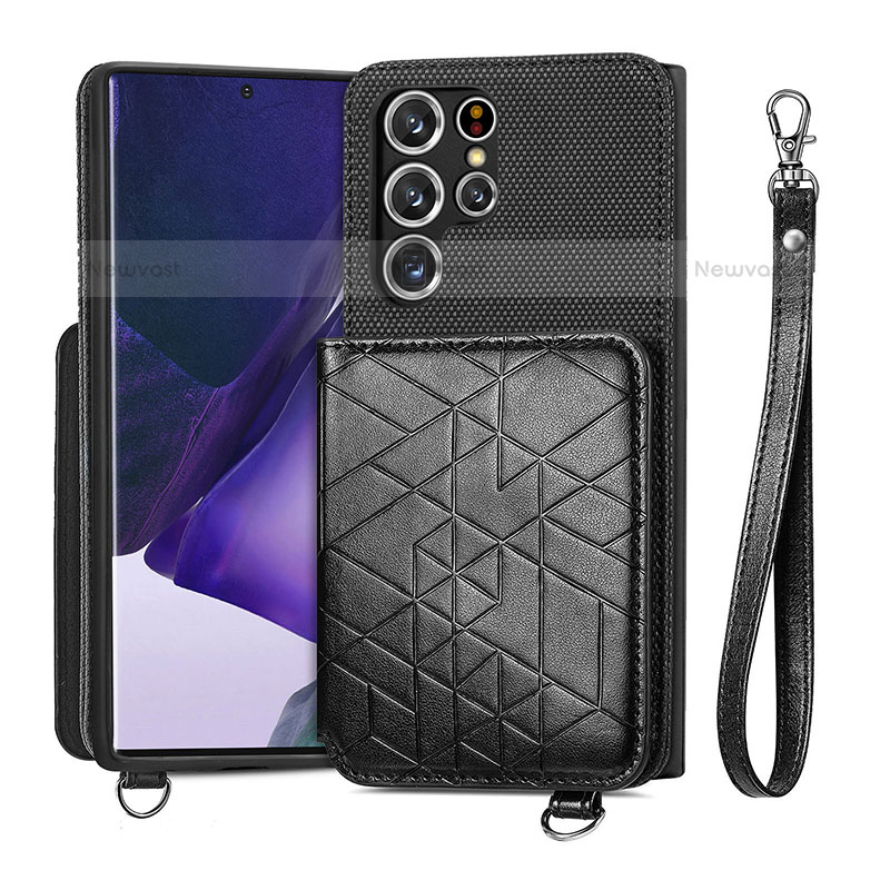 Soft Luxury Leather Snap On Case Cover S02D for Samsung Galaxy S21 Ultra 5G