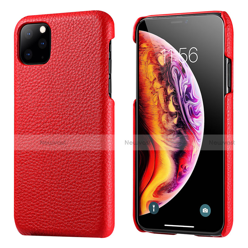 Soft Luxury Leather Snap On Case Cover S03 for Apple iPhone 11 Pro Red