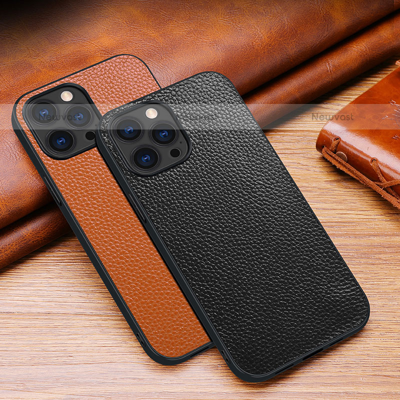 Soft Luxury Leather Snap On Case Cover S03 for Apple iPhone 15 Pro