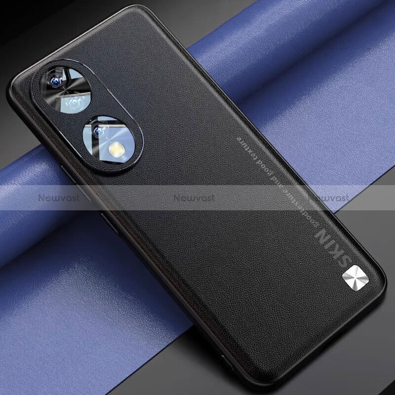 Soft Luxury Leather Snap On Case Cover S03 for Huawei Honor 90 5G Black