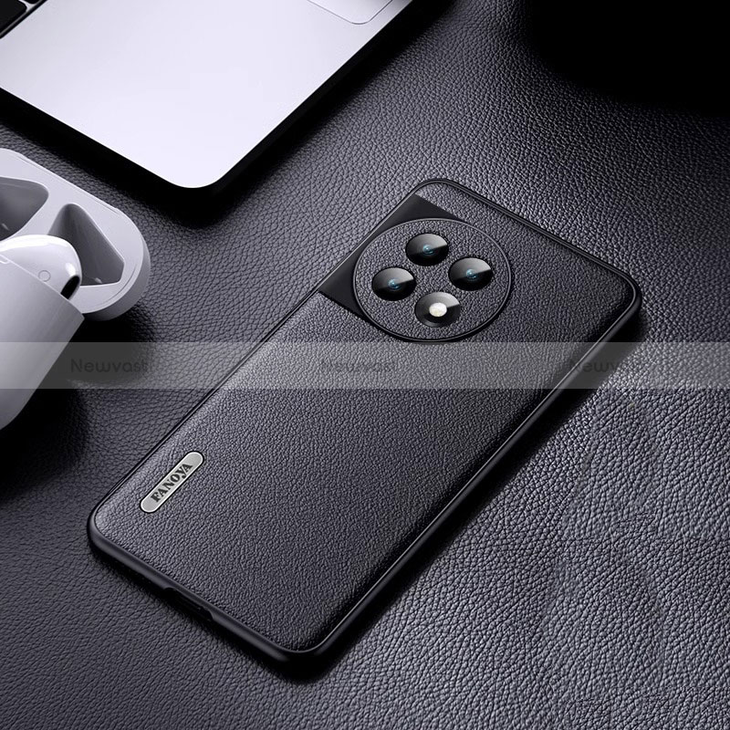 Soft Luxury Leather Snap On Case Cover S03 for OnePlus Ace 2 5G Black