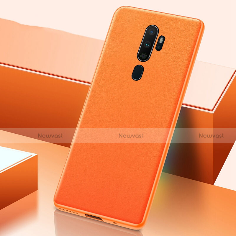 Soft Luxury Leather Snap On Case Cover S03 for Oppo A11 Orange