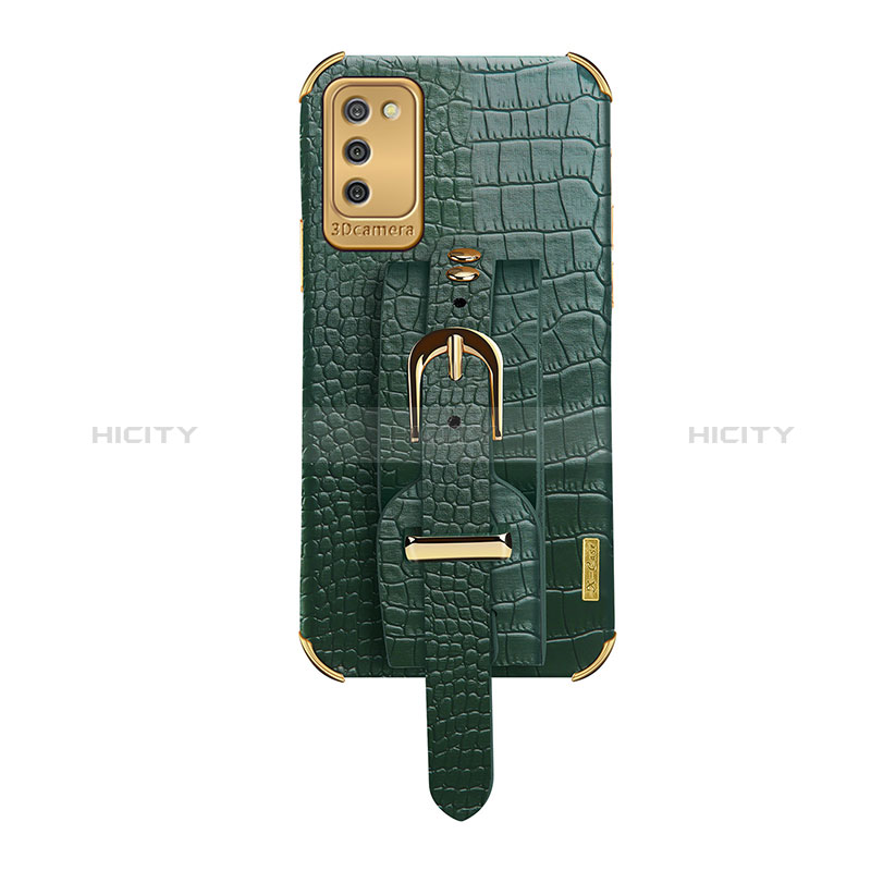 Soft Luxury Leather Snap On Case Cover S03 for Samsung Galaxy A03s Green