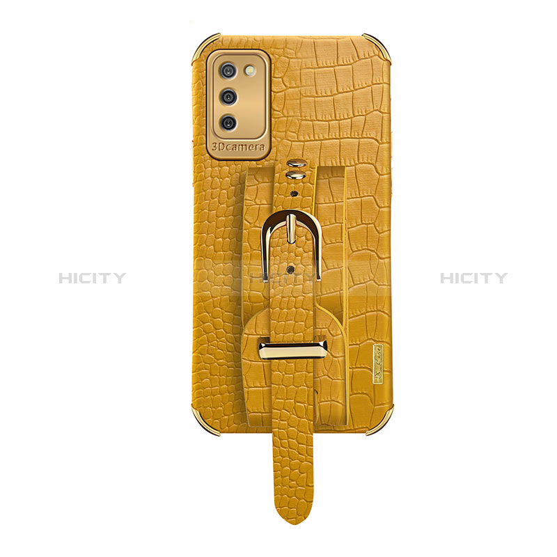 Soft Luxury Leather Snap On Case Cover S03 for Samsung Galaxy A03s Yellow