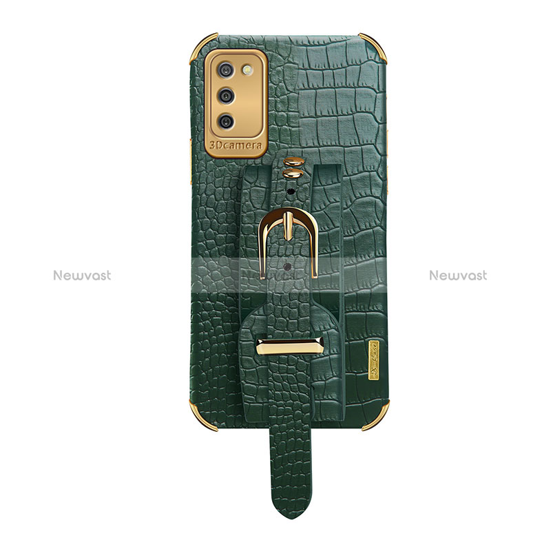 Soft Luxury Leather Snap On Case Cover S03 for Samsung Galaxy M02s Green