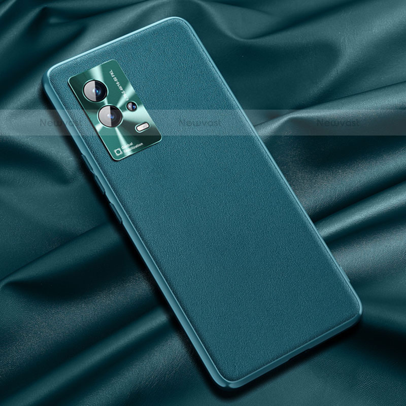 Soft Luxury Leather Snap On Case Cover S03 for Vivo iQOO 8 Pro 5G Green