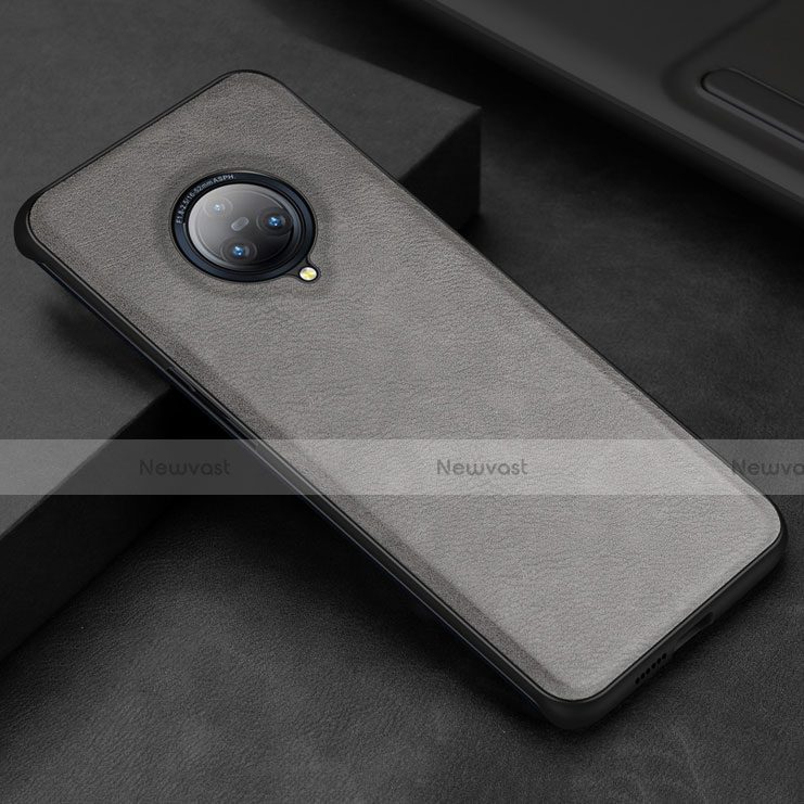 Soft Luxury Leather Snap On Case Cover S03 for Vivo Nex 3S Gray