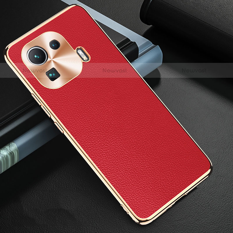 Soft Luxury Leather Snap On Case Cover S03 for Xiaomi Mi 11 Pro 5G Red