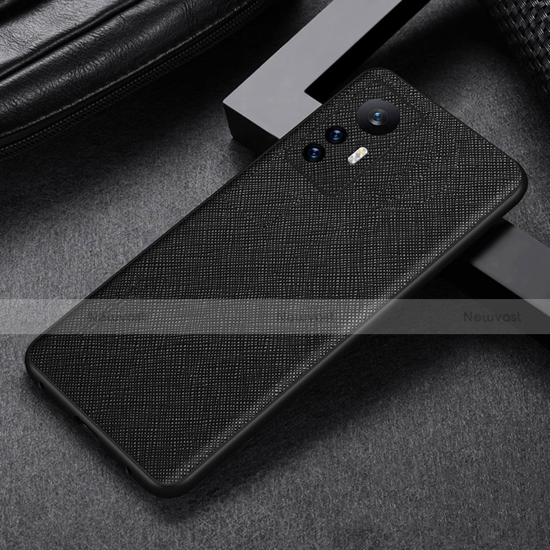 Soft Luxury Leather Snap On Case Cover S03 for Xiaomi Mi 12 5G Black