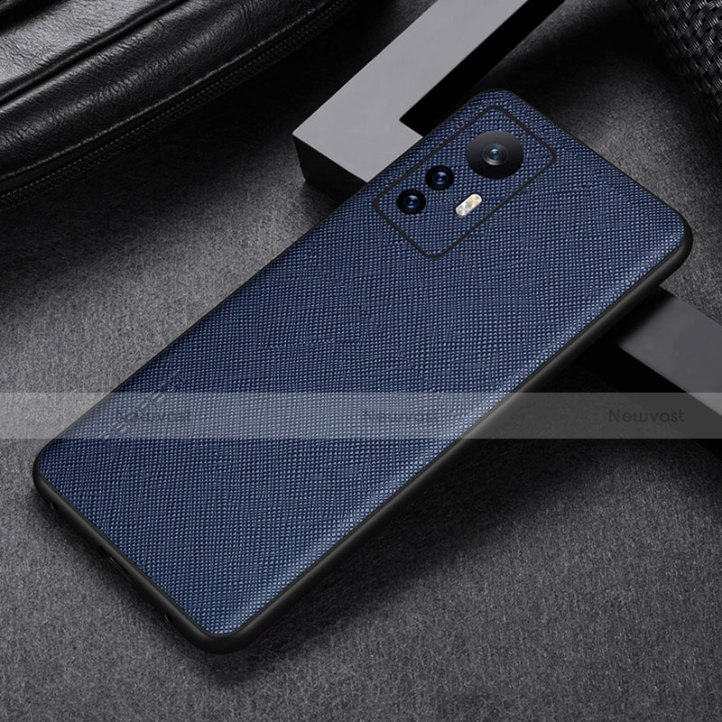 Soft Luxury Leather Snap On Case Cover S03 for Xiaomi Mi 12 5G Blue