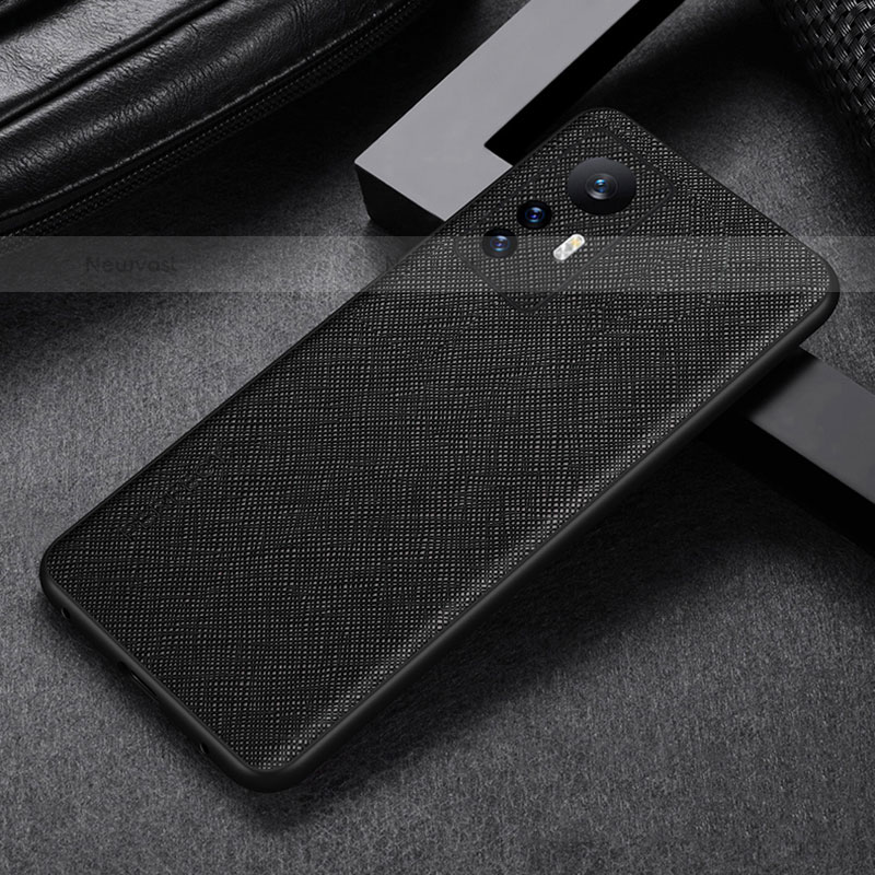 Soft Luxury Leather Snap On Case Cover S03 for Xiaomi Mi 12S 5G Black