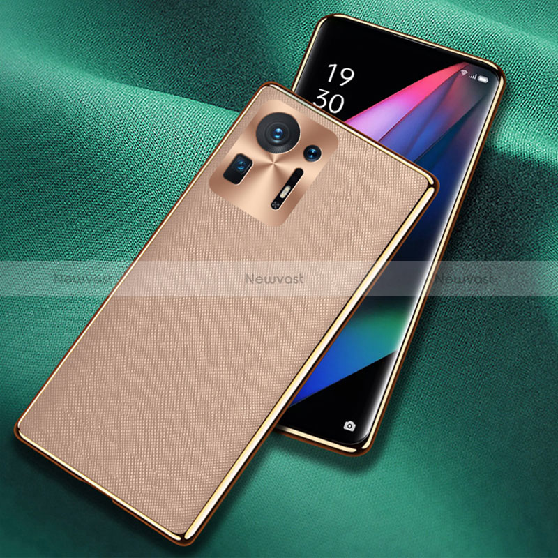 Soft Luxury Leather Snap On Case Cover S03 for Xiaomi Mi Mix 4 5G Gold