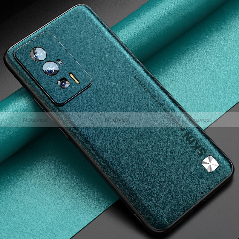 Soft Luxury Leather Snap On Case Cover S03 for Xiaomi Poco F5 Pro 5G Green