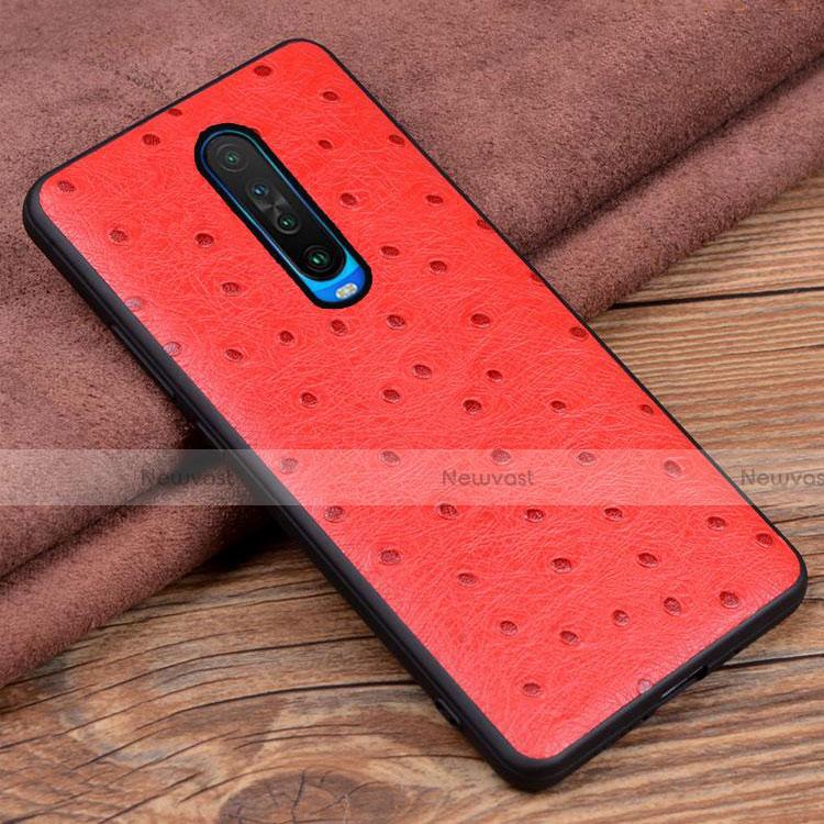 Soft Luxury Leather Snap On Case Cover S03 for Xiaomi Poco X2 Red