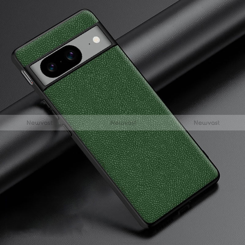 Soft Luxury Leather Snap On Case Cover S04 for Google Pixel 8 5G Green