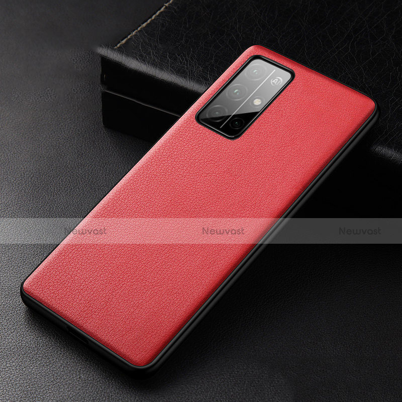 Soft Luxury Leather Snap On Case Cover S04 for Huawei Honor 30S Red