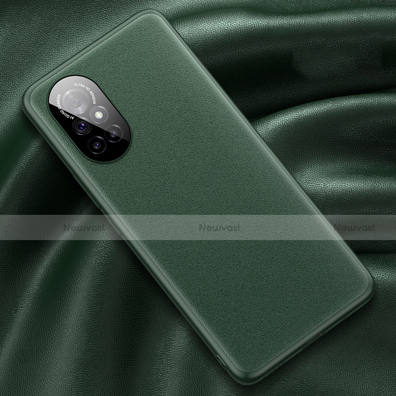 Soft Luxury Leather Snap On Case Cover S04 for Huawei Nova 8 5G Green