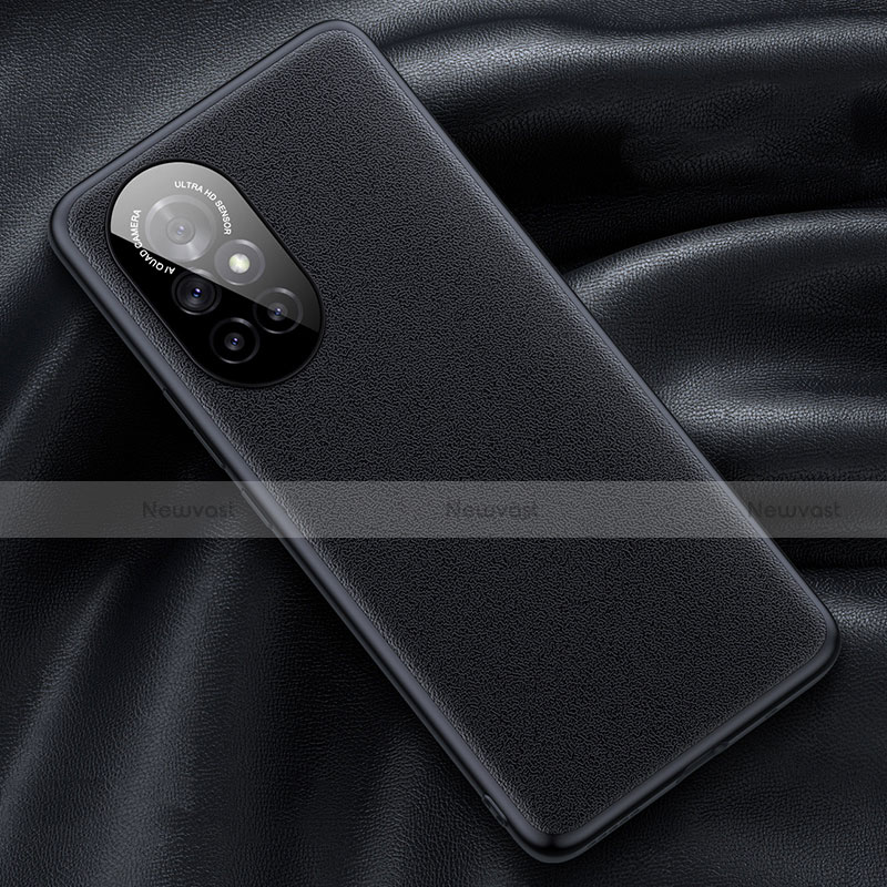 Soft Luxury Leather Snap On Case Cover S04 for Huawei Nova 8 Pro 5G Black