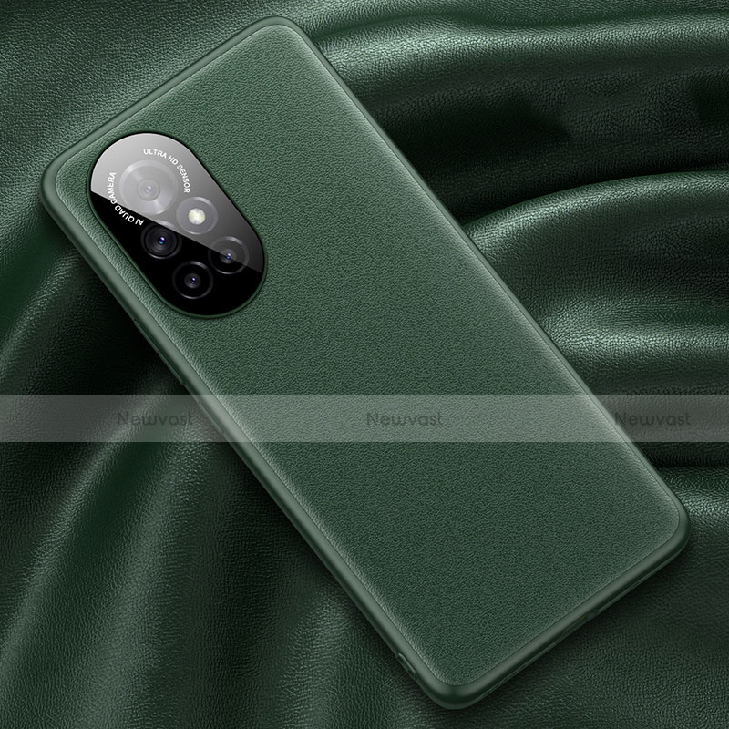 Soft Luxury Leather Snap On Case Cover S04 for Huawei Nova 8 Pro 5G Green