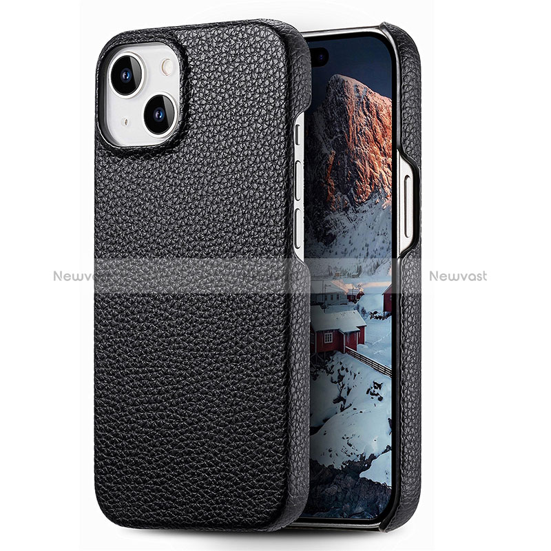 Soft Luxury Leather Snap On Case Cover S04D for Apple iPhone 13