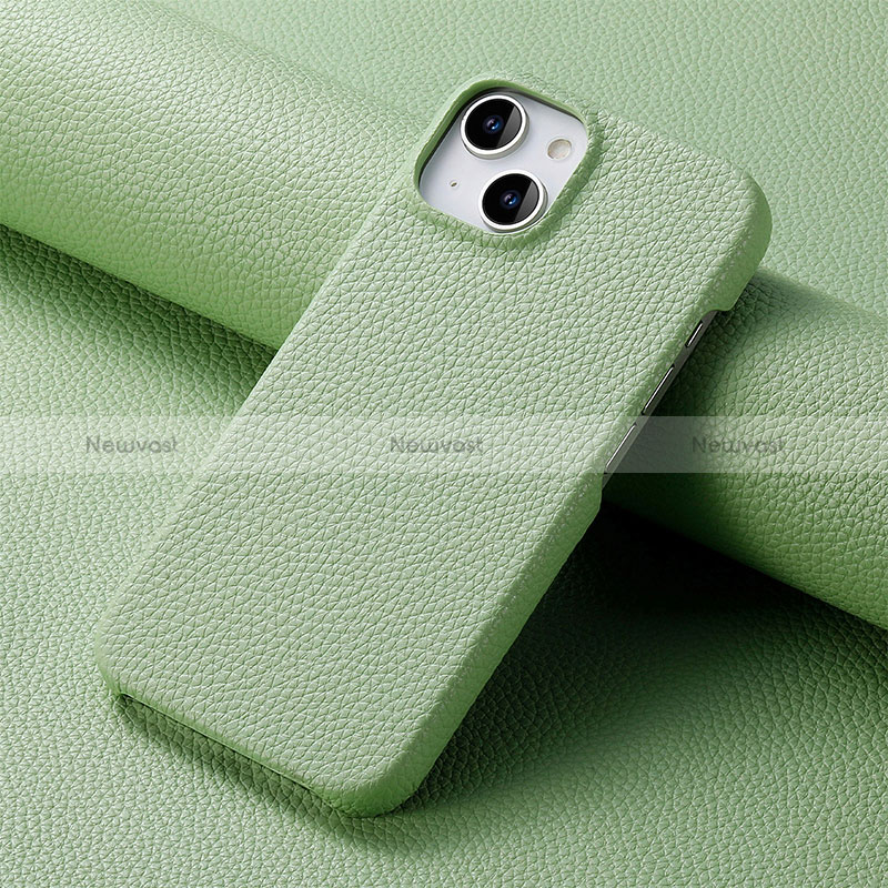 Soft Luxury Leather Snap On Case Cover S04D for Apple iPhone 15