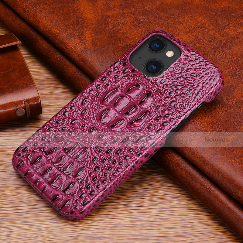 Soft Luxury Leather Snap On Case Cover S05 for Apple iPhone 13