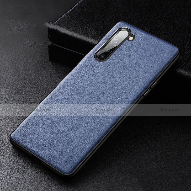 Soft Luxury Leather Snap On Case Cover S05 for Oppo Find X2 Lite Blue