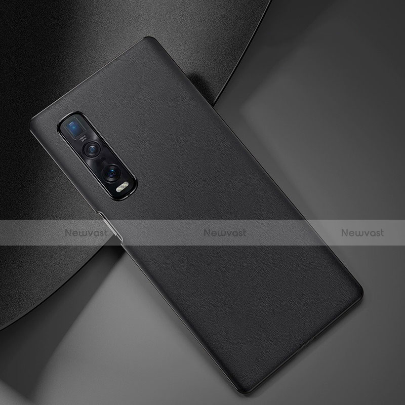 Soft Luxury Leather Snap On Case Cover S05 for Oppo Find X2 Pro Black