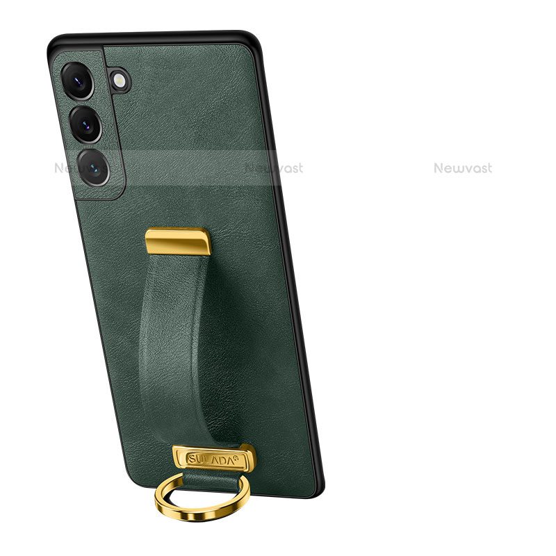 Soft Luxury Leather Snap On Case Cover S05 for Samsung Galaxy S21 5G Green