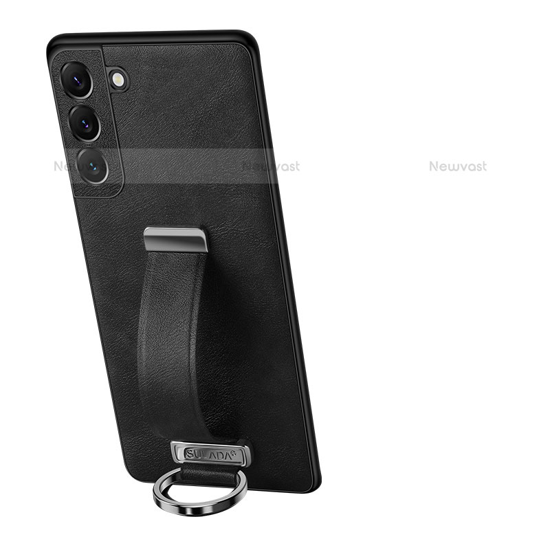 Soft Luxury Leather Snap On Case Cover S05 for Samsung Galaxy S23 5G Black